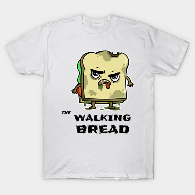 The Walking Bread Zombie Funny T-Shirt by Mrkedi